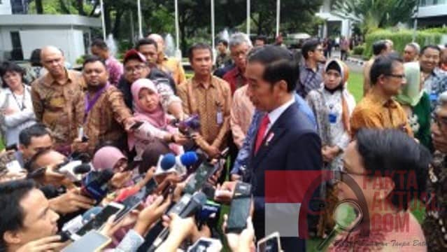 Photo, Presiden RI, dalam keterangannya terkait penyerangan OTK disalah satu Gereja Di Yogyakarta. Senin 12/2/2018.