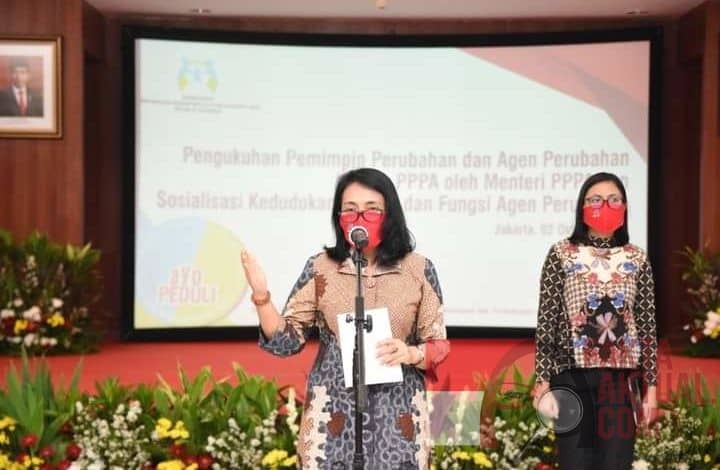 Menteri Bintang Kukuhkan Pemimpin Perubahan dan Agen Perubahan Kemen PPPA Sebagai Penggerak Reformasi Birokrasi