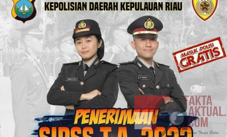 Polda Kepri Buka Rekrutmen Penerimaan Sekolah Inspektur Polisi Sumber Sarjana (SIPSS) Polri  Tahun Anggaran 2022