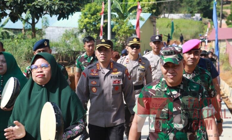 Kapolresta Barelang Hadiri Peninjauan Lokasi TNI Manunggal Membangun Desa Ke-116 TA. 2023 Kodim 136/ Batam oleh Tim Wasev TNI AD