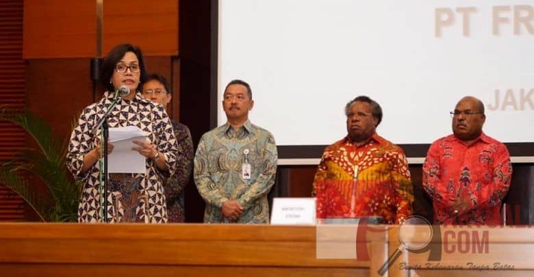 Menteri Bersama Pemerintah Daerah Papua Tanda Tangan Soal Saham Dengan Freeport