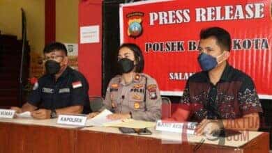 POLSEK BATAM KOTA GELAR PRESS RELEASE HASIL PENYELIDIKAN PERISTIWA KEBAKARAN DI RUANG FRAKSI HANURA DPRD KOTA BATAM