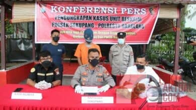 Polsek Sekupang Gelar Konferensi Pers Ungkap Kasus Tindak Pidana Persetubuhan Anak di Bawah Umur