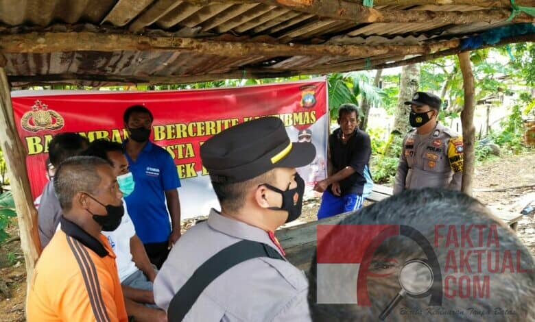 Jelang HUT Bhayangkara ke-76, Kapolsek Bulang Basembang Bercerite  Kunjungi Masyarakat beri Himbauan Kamtibmas