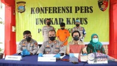 Polsek Bengkong Gelar Konferensi Pers Ungkap Pelaku Perbuatan Cabul Dipanti Asuhan Al Aqsho Dengan Korban 10 Orang Anak Dibawah Umur