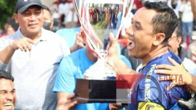 Kapolresta Barelang Bersama Tim Bawa Pulang Piala Dan Medali Emas Kejuaraan Sepak Bola Kapolda Kepri Cup