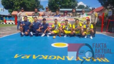 Dalam Rangka HUT RI Ke-77, Rebut Piala Kaporesta Dalam Sepak Takraw