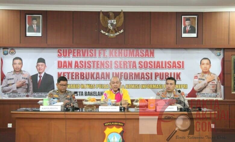 Humas Polda Kepri Buka Kegiatan Supervisi Fungsi Kehumasan, Sosialisasi Keterbukaan Informasi Publik