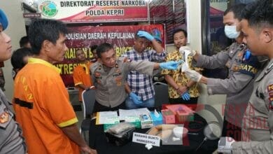 Pemusnahan Barang Bukti Narkotika Jenis Ganja Oleh Ditresnarkoba Polda Kepri
