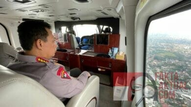 Arus Mudik Terpantau Oleh Kapolri Menaiki Helikopter