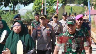 Kapolresta Barelang Hadiri Peninjauan Lokasi TNI Manunggal Membangun Desa Ke-116 TA. 2023 Kodim 136/ Batam oleh Tim Wasev TNI AD