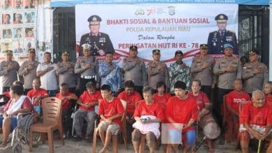 Rangka HUT RI 78, Polda Kepri Bansos Diyayasan Panti Jompo Dan Lansia