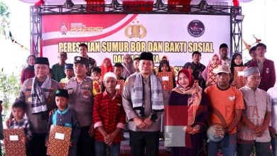 Warga Ciamis Dibantu Polri Berupa Sumur Bor Dan Sembako Program Operasi NCS 