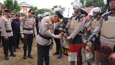 Polda Kepri Dalam Apel Pergeseran BKO Pengamanan TPS Wilayah Kepri