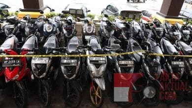 Ditreskrimum Polda Kepri Amankan 4 Tersangka dan 36 Sepeda Motor Kasus Curanmor