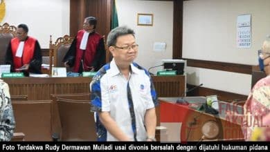Terdakwa Rudy Dermawan Muliadi Divonis Pidana Penjara 4 Bulan