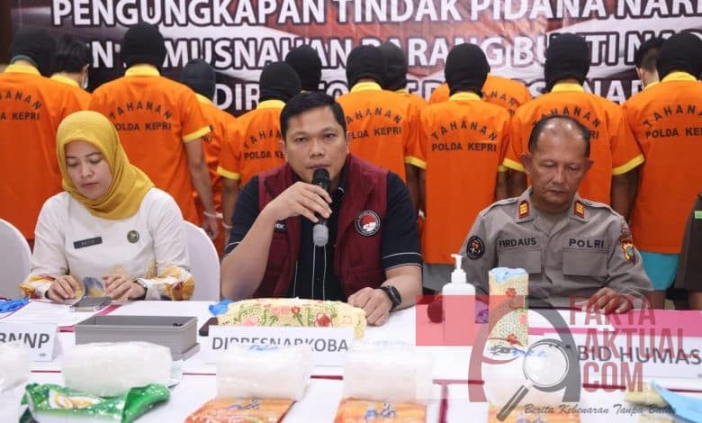 Ungkap 22 Kasus Narkoba Periode Januari Serta Pemusnahannya di Polda Kepri