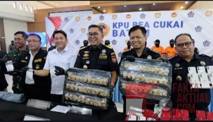 Bea Cukai Batam Gulung Sindikat Penyelundupan Narkoba, Emas, dan Handphone